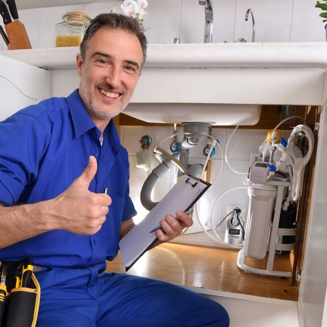 Técnico encanador sorrindo para câmera e dando um jóia